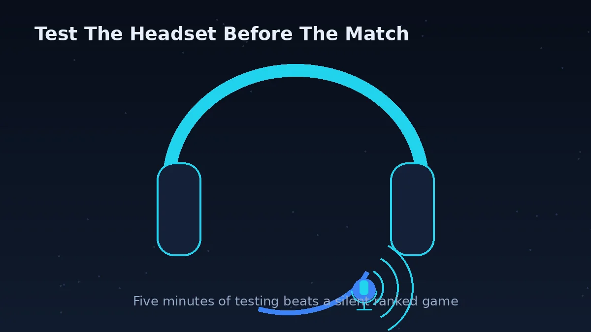 A gaming headset — test its microphone before a match